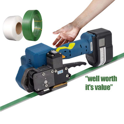 Elektrische oplaadbare bandenbatterijgereedschap 12-19 mm Breedte PP PET Handheld Strapping Machine Hot Melting Electric Strapper